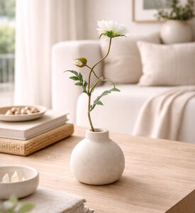 Decostar Vere Artificial Flower, White, Packshot View