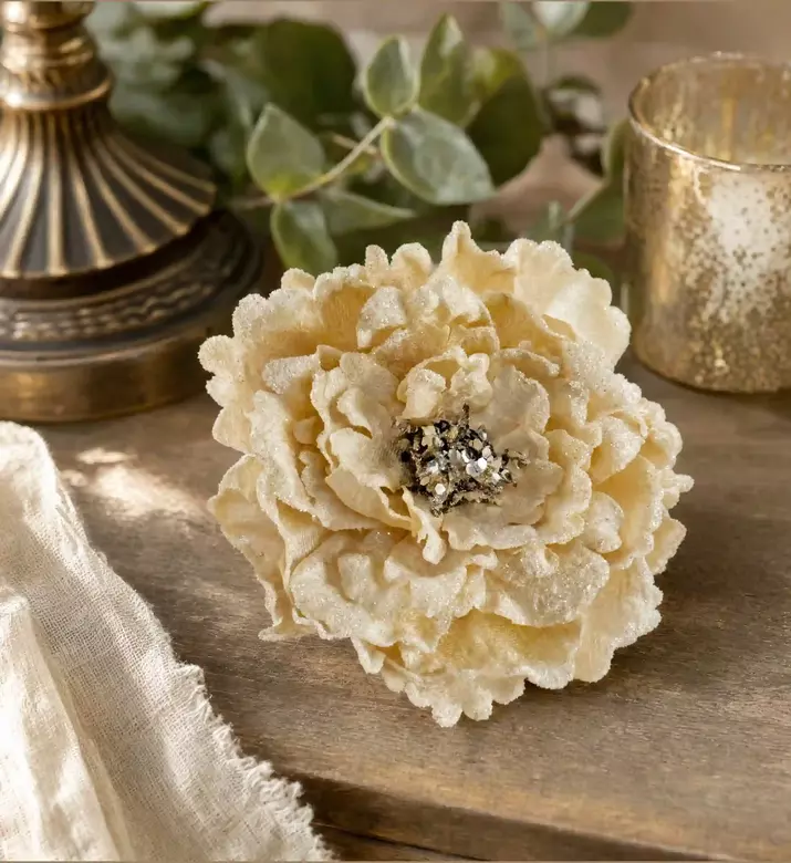 Shishi Shimmer Peony Clip 13 Cm, Model View