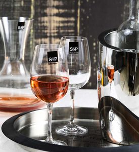 Salt and Pepper Glass White Wine Salute Set, Packshot View