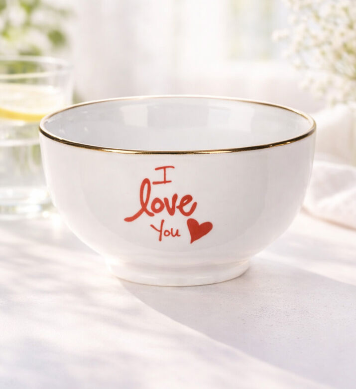 Siaki Stoneware Valentine-inspired Design Bowl, Packshot View