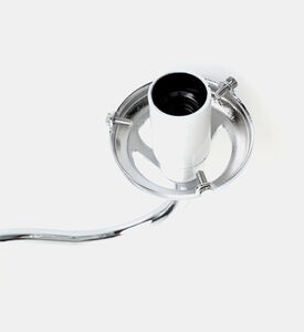 Chromed Brass Gooseneck Wall Lamp