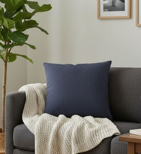 Linder Square-shaped Plain Throw Cushion Case, Packshot View