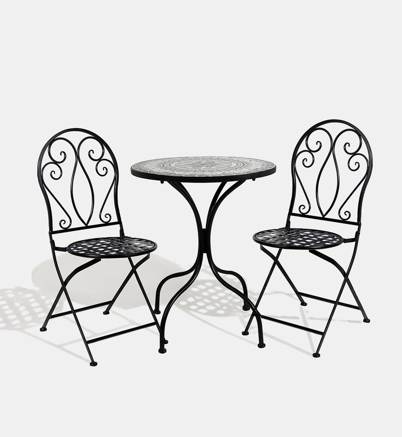 Cement Ceramic Mosaic Top 3-piece Bistro Set