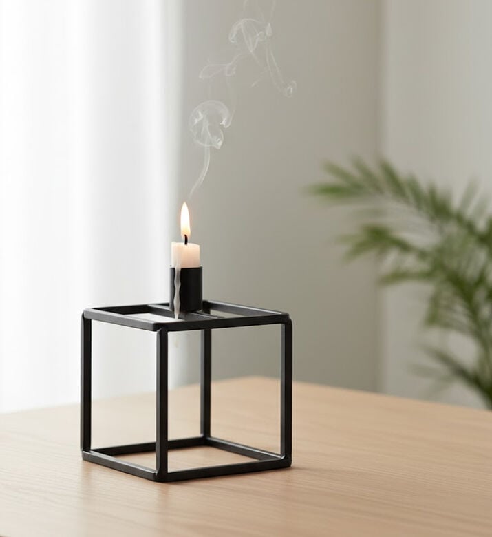 Zone Metal Cube 1-candle Holder, Packshot View