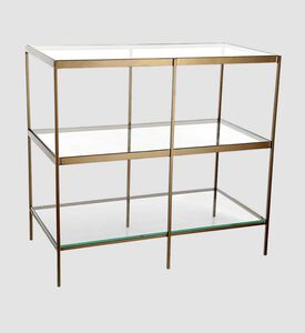 York Glass Top Table Console