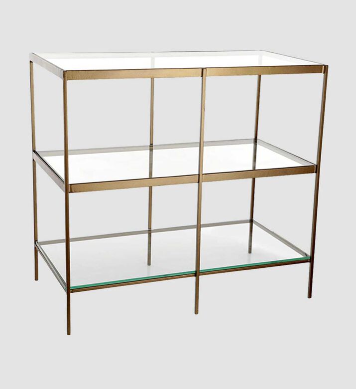 York Glass Top Table Console