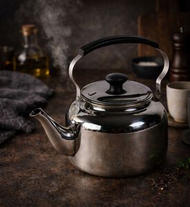 Home Deco and More Florence Stainless Steel Kettle, Silver, 2-l, Packshot View