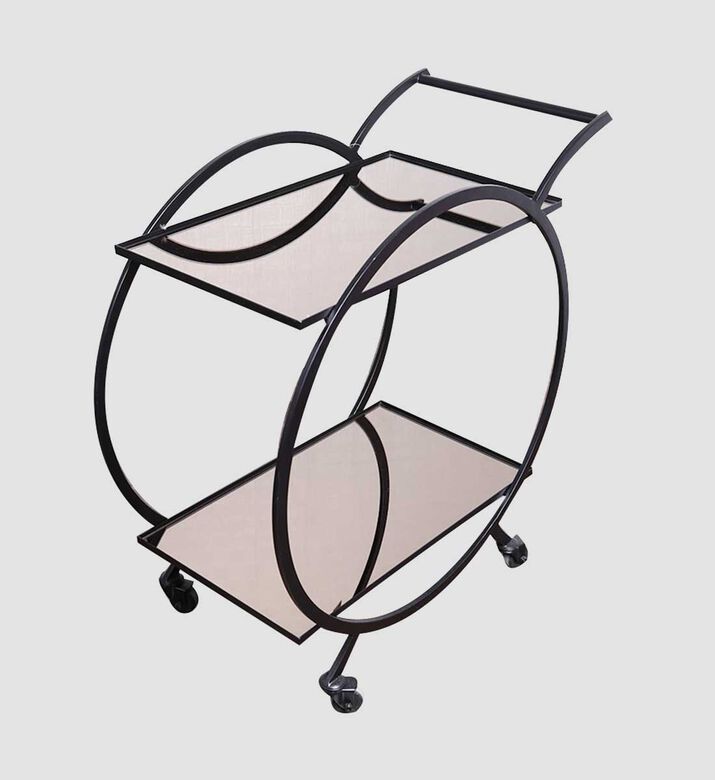 Home Deco and More Zoni Metal Frame Mirrored Base Bar, Packshot View