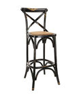 Birch Wood Cross-back Bar Stool