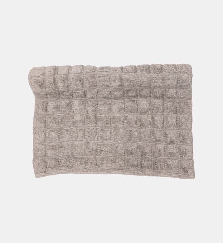 Home Deco and More Dice Cotton Bath Mat, Grey, 60x90-cm, Packshot View