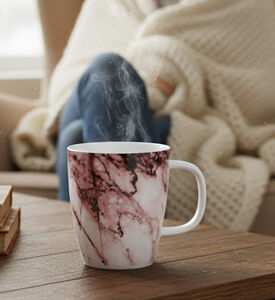 Salt and Pepper Masonry Porcelain Marble Mug, Packshot View