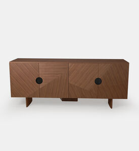 Home Deco and More Marley Walnut Sideboard, Natural, 200x50x82-cm, Packshot View
