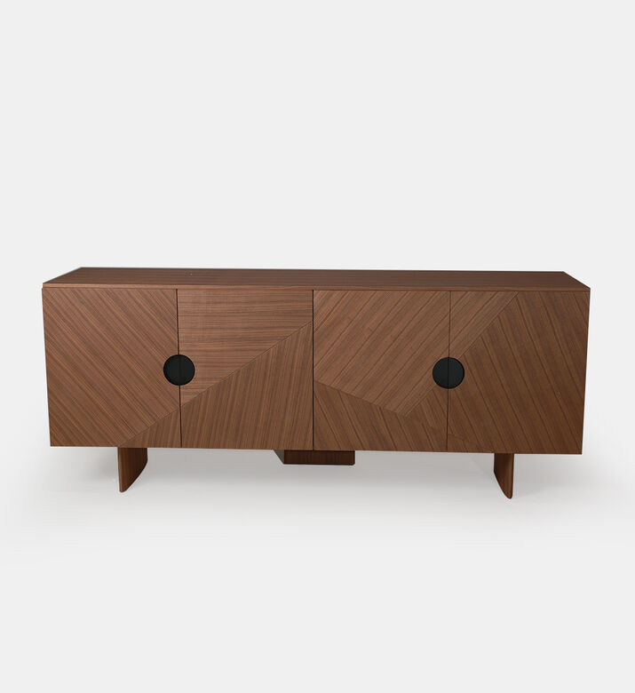 Home Deco and More Marley Walnut Sideboard, Natural, 200x50x82-cm, Packshot View