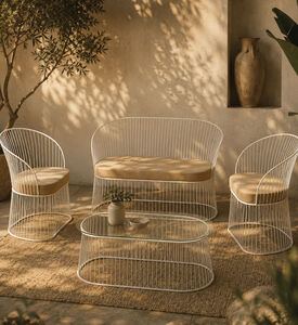 Home Deco and More Uma White Salon Set, Packshot View