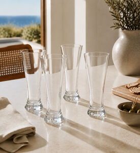 Home Deco and More Highball Beer Glass 4-piece Set, Packshot View