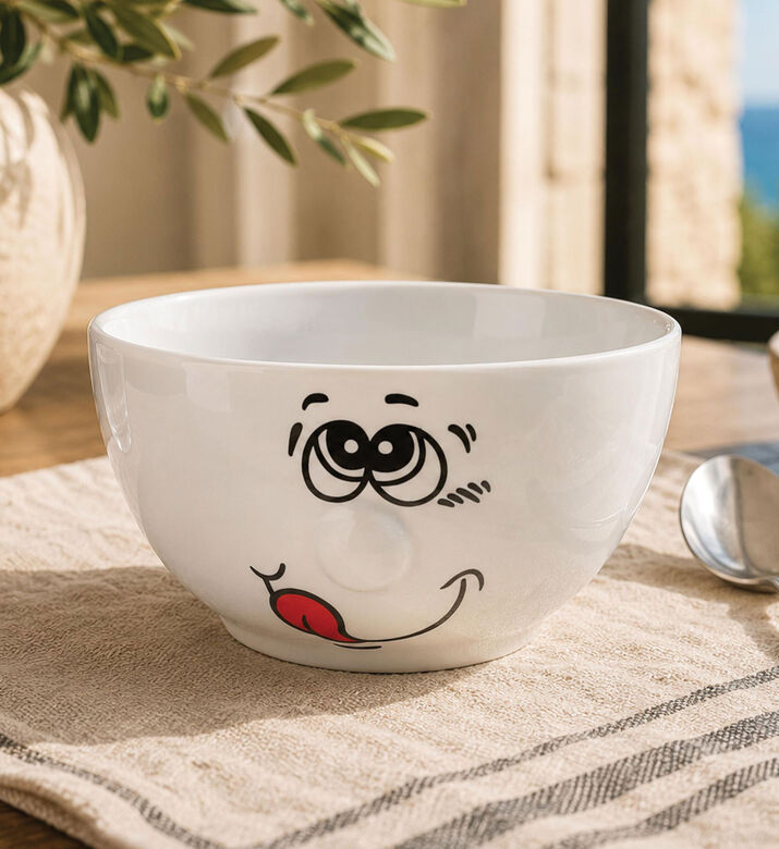Home Deco and More Smiling Face Round Bowl, Packshot View