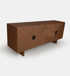 Home Deco and More Marley Walnut Sideboard, Natural, 200x50x82-cm, Packshot View