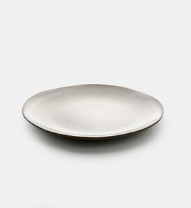 Home Deco and More Ceramic Rimmed Dinner Plate, Packshot View