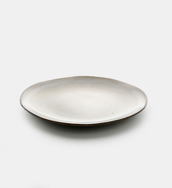 Home Deco and More Ceramic Rimmed Dinner Plate, Packshot View