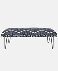 Handloom Iron Legs Bench