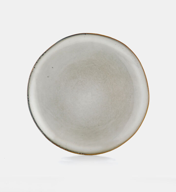 Home Deco and More Ceramic Rimmed Dinner Plate, Packshot View