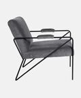 Oppy Iron Velvet Arm Chair