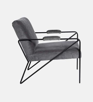 Oppy Iron Velvet Arm Chair