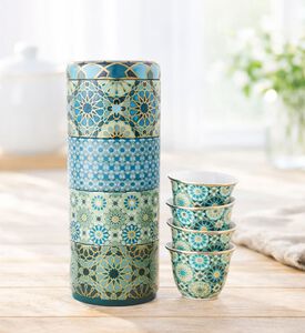 Images d Orient Tin Box With 4 Coff Cups60 Ml, Packshot View