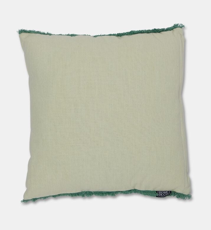 Home Deco and More Sage Embroidered Filled Cushion, Packshot View