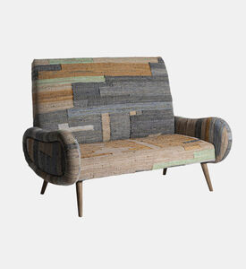 Home Deco and More Cobos Loveseat Rug Sofa, Multicolor, Packshot View