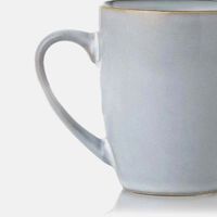 Ceramic Black Trim Handled Mug