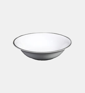 Silver-rimmed Porcelain Salad Bowl - 26 Cm