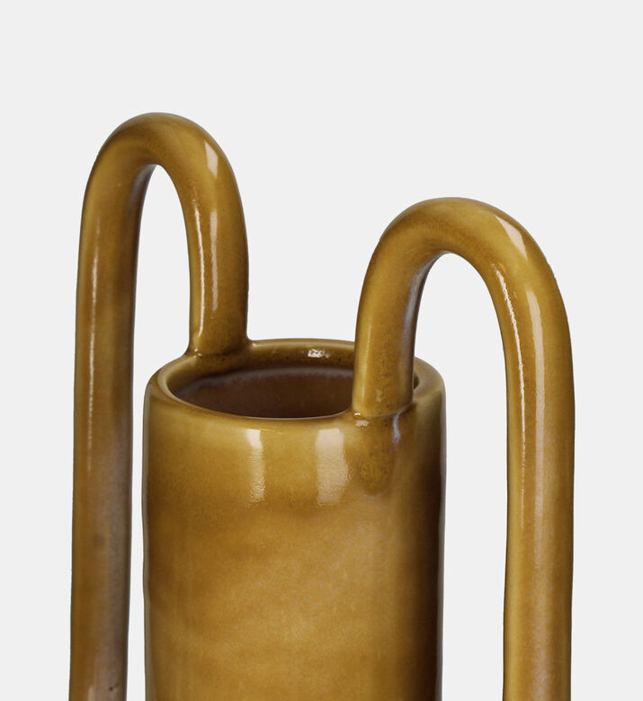 Handled Glazed Stoneware Vase 25x23x42cm