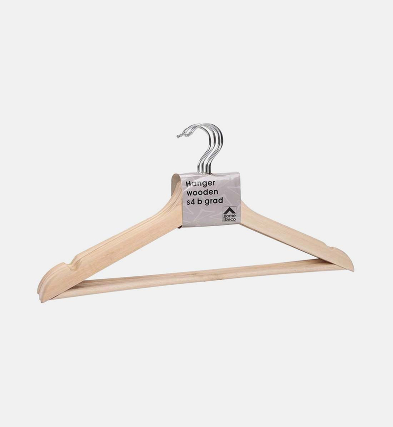 Wooden Grade Hanger 4-piece Set- 43 X 1.2 X 21 Cm