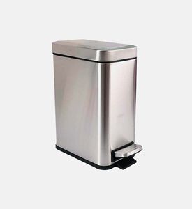 Home Deco and More Iron Pedal Bin Como Soft Close, Silver, 5000-ml, Packshot View