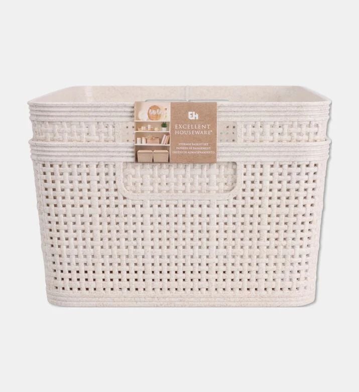 Home Deco and More Woven Rectangular 2-piece Basket Set, Packshot View