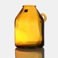 Glass Cylinder Handled Vase