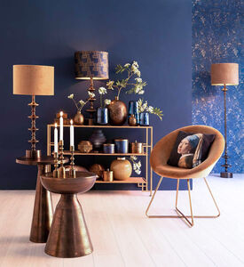 Light and Living Pajsa Metal Bronze Finish Side Table, Packshot View