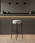 Archie Fabric Steel Bar Stool