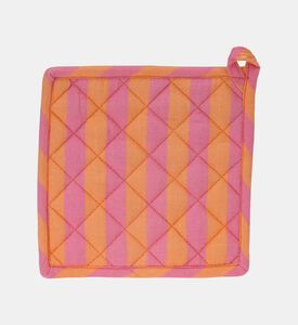 Home Deco and More Woven Striped Pot Holder, Pink, Packshot View