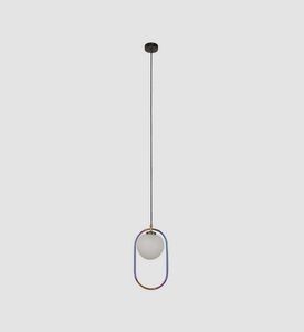 Home Deco and More On Circle Iron Globe Pendant Lamp, Packshot View