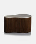 Mari Travertine Top Coffee Table