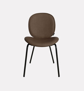 Home Deco and More Sahara Leather Dining Chair, Brown, Packshot View
