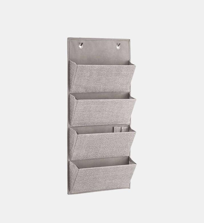 Interdesign Aldo Linen Hanging 4-pockets Organizer, Packshot View
