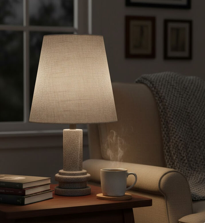 Home Deco and More Toraba Shade Marble Table Lamp, Packshot View