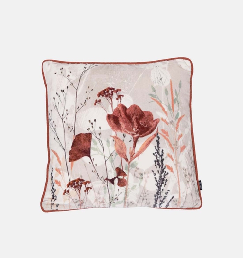 Lily Digital-print Cotton Cushion