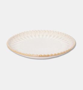 Home Deco and More Stoneware Raising Pearl Design Desert Plate, Packshot View