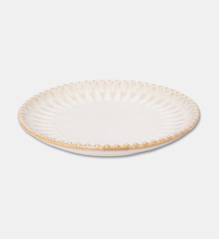 Home Deco and More Stoneware Raising Pearl Design Desert Plate, Packshot View
