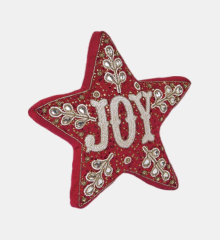 Joy Star Beaded Cushion