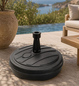 Home Deco and More Rounded Profile Parasol Base, Black, Packshot View